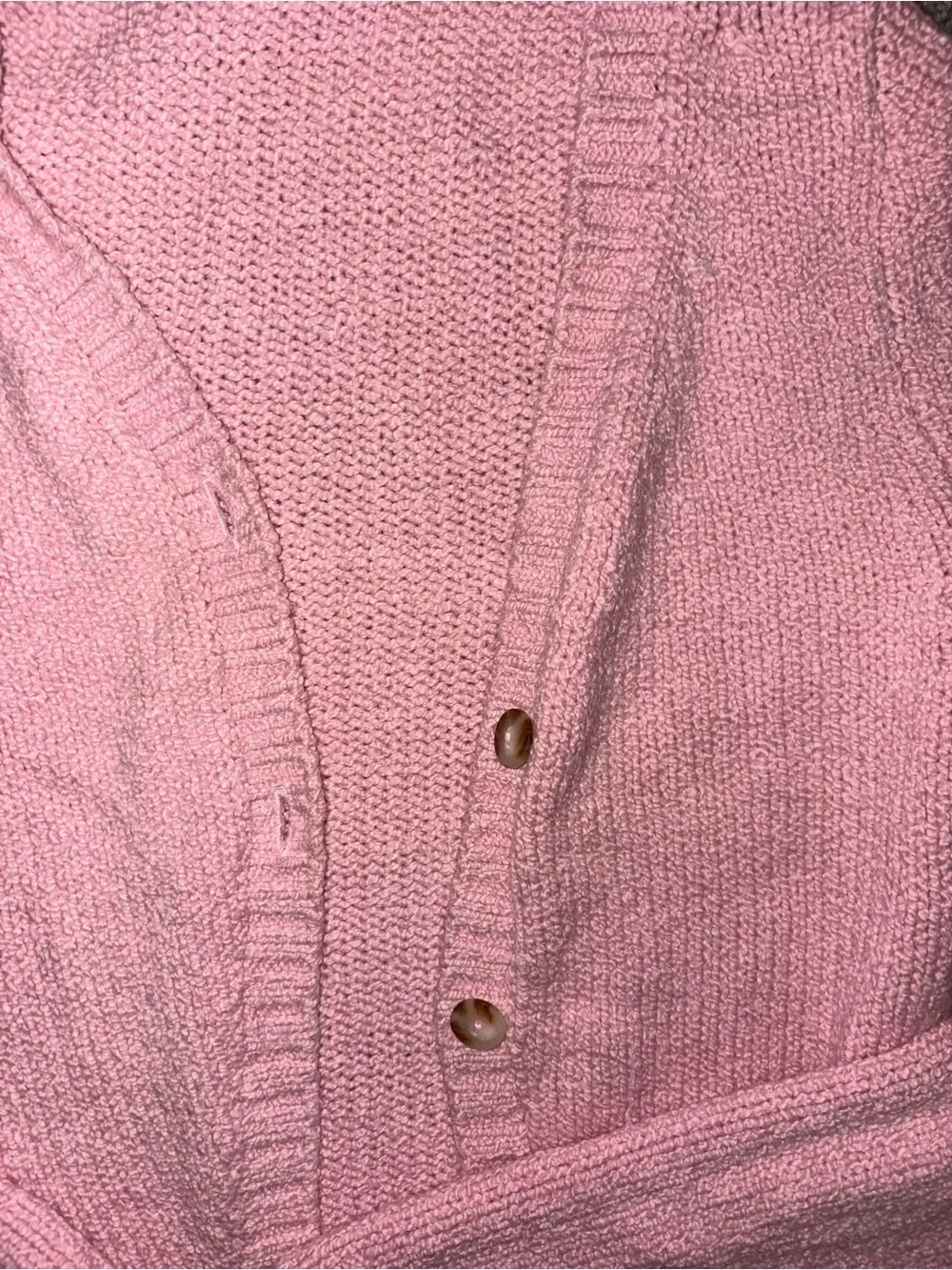 Abercrombie & Fitch Light Pink V-Neck Button-Up Cardigan